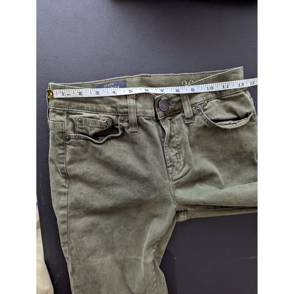 J. Crew Women's Olive Green Low Rise Toothpick Jeans Size 26 Casual Fall Stretch - Picture 12 of 12
